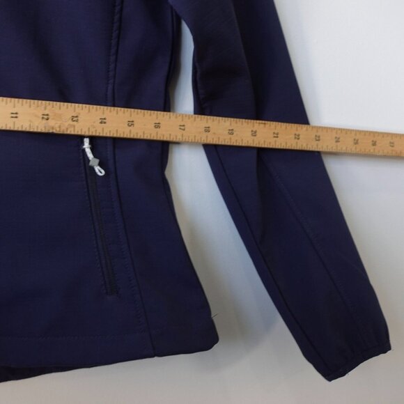 REGATTA Blue Hooded Jacket Women XS Soft Shell Zip Stretch Outdoor Trails Ared - Picture 7 of 15